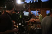 Bei den Dreharbeiten zu "How I Met Your Mother" ...