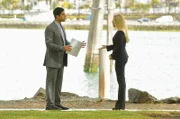 Det. Eric Delko (Adam Rodriguez, l.); Det. Calleigh Duquesne (Emily Procter, r.)