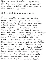 Brief vom Zodiac-Killer