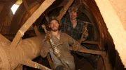 Andreas and Tobi in a trommel.