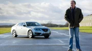 Jeremy Clarkson mit einem 2010 SAAB 9-5 auf der Teststrecke.