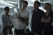 From left: Sandra Madsen (Kim Hawthorne), Kal Montgomery (Devin Kawaoka), David Rossi (Joe Mantegna) and Jennifer Jareau (A. J. Cook).