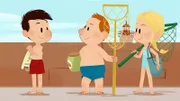 Nick, Otto und Marie-Hedwig wollen am Strand Seeigel fangen.