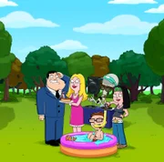 American Dad ! The Smith Family: Stan, Francine, Steve, Roger and Hayley