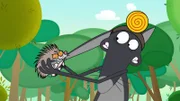 Wolf hat dem Igel eingetrichtert, er sei ein hungriger Tiger - mit bissigen Konsequenzen.