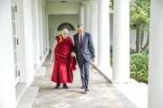 Der Dalai Lama mit dem damaligen US-Präsidenten Barack Obama im Weißen Haus.