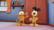 Jon hat Garfield einen seiner Geburtstags-Donuts abgegeben, doch das reicht dem verfressenen Kater nicht.