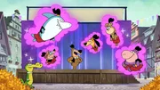 v.li.: Wally Gator, Jabberjaw, Hardy Har Har, Yogi Bear, Augie Doggie, Cindy Bear, Peter Potamus