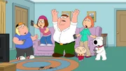 (v.l.n.r.) Chris Griffin; Meg Griffin; Peter Griffin; Stewie Griffin; Lois Griffin; Brian Griffin