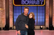 Treten als Kadidat:innen bei "Wer weiß denn sowas?" an: Der TV-Moderator Oliver Geissen (l.) und die Schauspielerin Christina Plate (r.).
