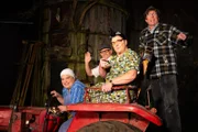 v.l.n.r: Franz Auber (Hillu’s Herzdropfa), Marcus Neuweiler und Birgit Pfeiffer (Die Gscheidles), Hillu Stoll (Hillu’s Herzdropfa)