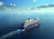 Luftaufnahme von "Mein Schiff 1".