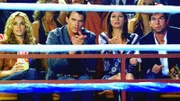 Gemeinsam mit (v.l.) Delinda (Molly Simms) und Danny (Josh Duhamel) sehen sich Jordan (Jill Hennessy) und Woody (Jerry O'Connell) einen Boxkampf an.