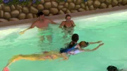 Die ganze Familie hat Spaß mit Mermaid Kat zu schwimmen