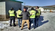 Rick Ness and team wearing &lsquo;Rick Ness rules!&rsquo; high vis jackets.