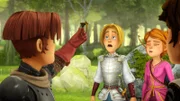 Tristan ist beeindruckt. Gawain hält den magischen Armreif Odins in seinen Händen.