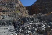 Producer Jax Marker interviews Adam Savage about his hopes and fears regarding the experiment, while crew members, Scott Sorensen and Tony Jensen, capturing footage.