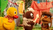 Pitti und Schnatterinchen haben ein Geschenk für Moppi.