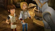 Merlin schickt Arthur und Tristan, die als Schmetterling verzauberte Guinevere einzufangen.
