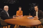 Philipp Ramming, Kinder- und Jugendpsychologe, und Simone Miller, Philosophin mit Moderator Yves Bossart.