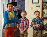 (v.l.n.r.) Rory Banks (Devin Trey Campbell); Amy Fogerty (Ella Allan); Emma Fogerty (Mia Allan)