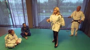 Auch Carmen zeigt auf der Judo-Matte was sie kann