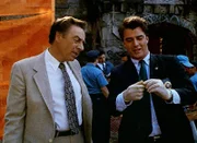 Ein äußerst turbulenter Tag für Detective Lennie Briscoe (Jerry Orbach, li.) und Detective Mike Logan (Christopher Noth): Sie suchen einen Serienmörder, verhaften eine Frau, die ihren Mann kastriert hat, suchen den Mörder eines Lebensmittelhändlers ...