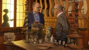 Von links: Prof. Dr. Christian Hesse und Wissenschaftsmoderator Karsten Schwanke im Deutschen Apotheken-Museum im Heidelberger Schloss. Sie unterhalten sich über Statistiken in der Medizin.