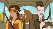 L-R: Vinnie Dakota (voiced by Dan Povenmire), Balthazar Cavendish (voiced by Jeff "Swampy" Marsh )