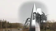 Peenumunde oben auf der Rakete.