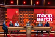 (v.l.) Reiner Holznagel, Andrea Kiewel, Ingo Appelt, Gastgeber Mario Barth, Ilka Bessin, Mike Krüger