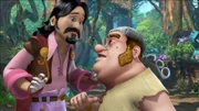 Smee und Sorrow sind im Wald unterwegs, um für ihren Boss etwas zu essen aufzutreiben.
