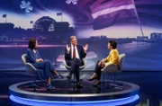Zu Gast bei Moderatorin Sandra Maischberger (re.): Katrin Göring-Eckardt (B´90/Die Grünen) und Wolfram Weimer (Kulturstaatsminister).