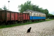 Bahnhof Seebad Ahlbeck - die Usedomer Eisenbahnfreunde e.V. haben dort alte Wagen abgestellt.