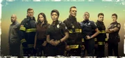 Pictured (L-R): Rockmond Dunbar, Oliver Stark, Jennifer Love Hewitt, Angela Bassett, Peter Krause, Aisha Hinds, Ryan Guzman, and Kenneth Choi.