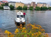 Michael Friemel auf einem Taxiboot Michael Friemel auf einem Taxiboot