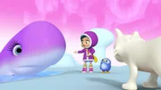 Wissper - Ein Spiel für alle - Der Polarfuchs Phöbe würde sehr gerne mit dem Wal-Mädchen Walli spielen. Aber ein Spiel zu finden für zwei so unterschiedliche Tiere ist gar nicht so einfach.