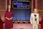 Treten bei "Wer weiß denn sowas?" als Kandidatinnen gegeneinander an: Die Tagesschau-Sprecherin Julia-Niharika Sen (l.) und die ehemalige Tagesschau-Sprecherin Dagmar Berghoff (r.).