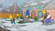 (v.l.n.r.) Bart; Lisa; Marge; Homer