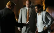 (v.l.n.r.) Lt. Horatio Caine (David Caruso); Det. Frank Tripp (Rex Linn); Ryan Wolfe (Jonathan Togo)