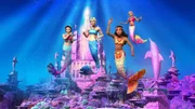 Ambassador Kattrin (left), Selena (in blue), Ambassador Renata (in yellow), Barbie like mermaid (right, back)