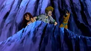Shaggy Rogers(m.) und "Scooby" Doo(r.)