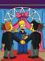 Homer beschließt Priester zu werden, um gleichgeschlechtliche Eheschließungen durchzuführen.