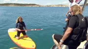 In Kroatien vertreibt sich Familie Geiss die Zeit mit Wassersport.