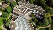 Drohnenaufnahme der Hochschule für Musik in Freiburg