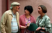 "Kaisermühlen Blues", "Gewalt im Gemeindebau." Eine neue Partei zieht in den Gemeindebau: Frau Haydn. Sie und die Koziber geraten sich ziemlich rasch und allzu wörtlich in die Haare. Und auch bei Gneisser und Vilma hängt der Haussegen schief: Sie hat ihn - wie so oft - wieder auf Abwegen erwischt.Im Bild (v.li.): Walter Langer (Kudrnac), Brigitte Swoboda (Koziber), Karoline Zeisler (Karoline Haydn).