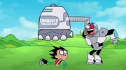 L-R: Robin, Cyborg