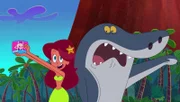 Marina findet ebenfalls Gefallen an dem neuen Spielzeug und nimmt es Sharko daher prompt aus seinen Flossen.  +++