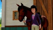 Tanja mit ihrem Pferd Ruby.