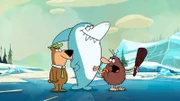 v.li.: Yogi Bear, Jabberjaw, Captain Caveman